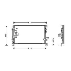 Condensador, ar condicionado para Mitsubishi L200 06-10