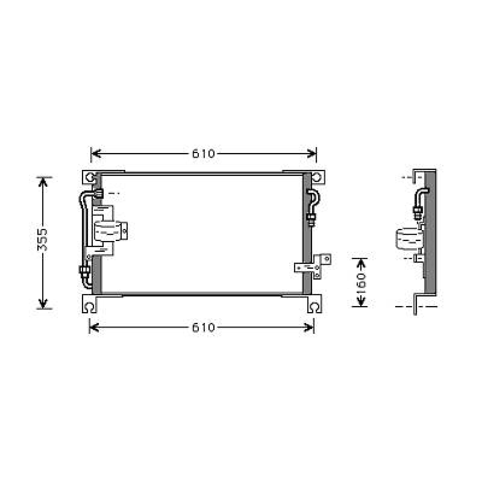 Condensador, ar condicionado para Mitsubishi L200 06-10