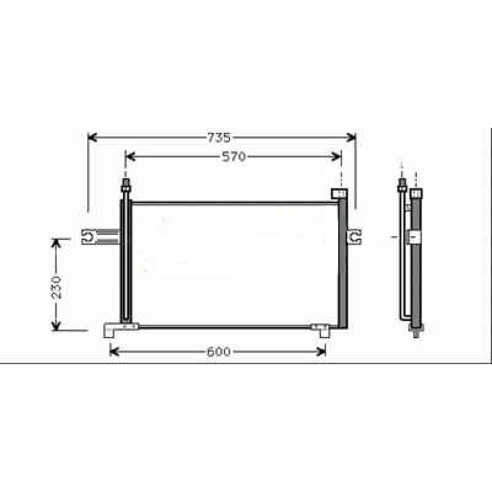 Condensador, ar condicionado para Nissan Micra K11 92-98