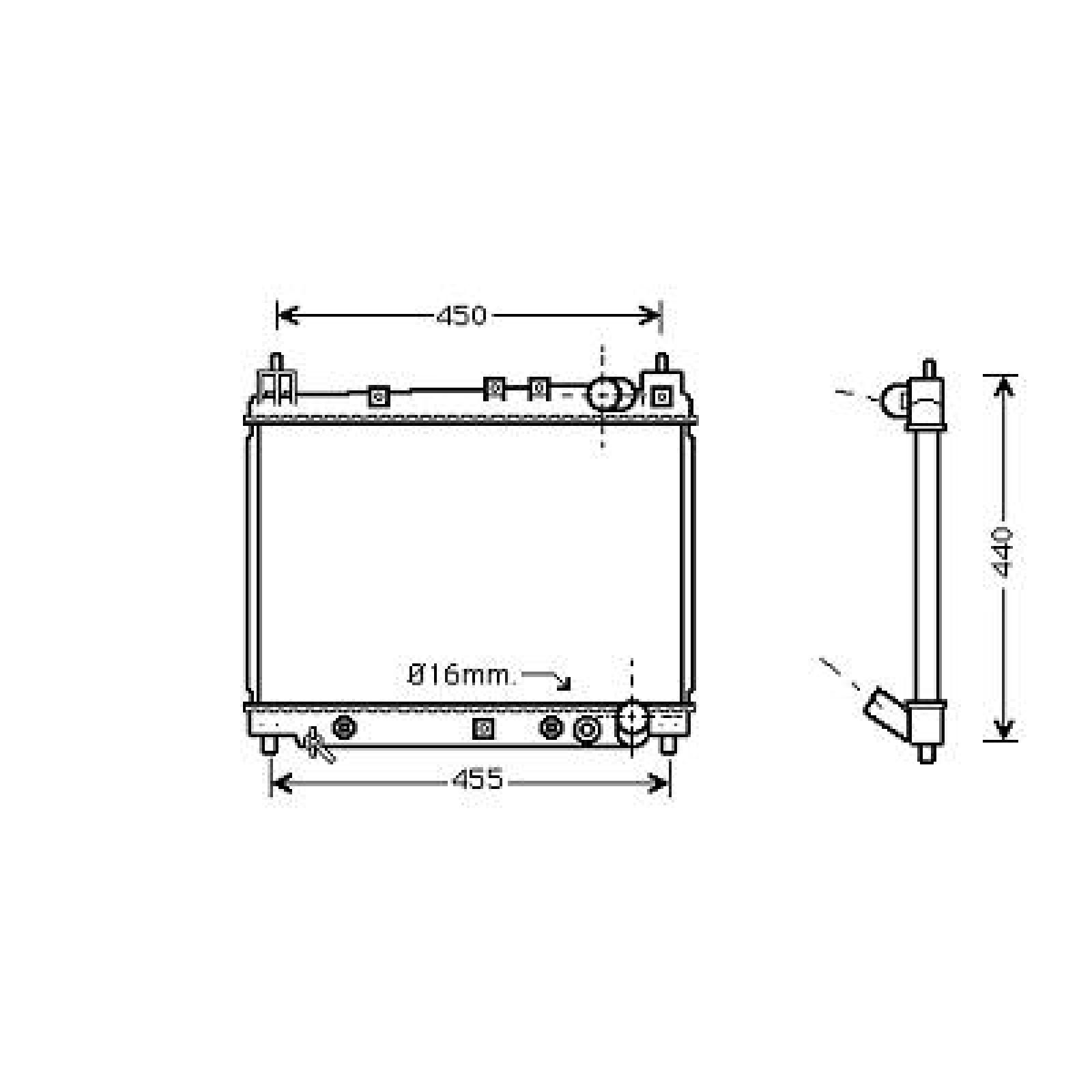 Radiador, arrefecimento do motor para Toyota Yaris 03-05
