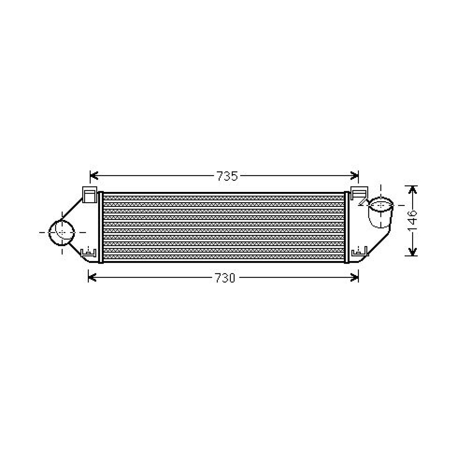 Radiador do ar de sobrealimentação para Ford Focus II 04-07