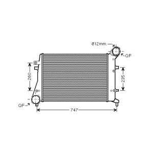 Radiador do ar de sobrealimentação para Volkswagen Jetta 05-10