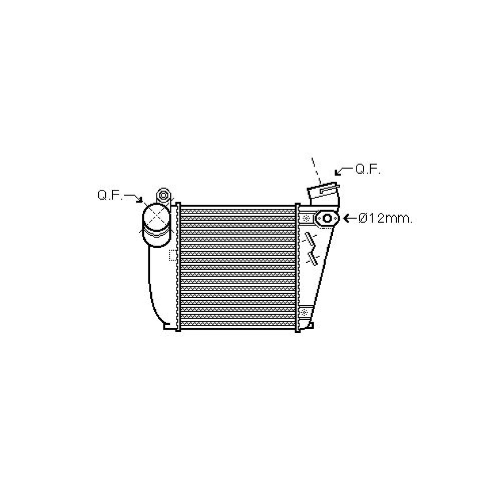 Radiador do ar de sobrealimentação para Volkswagen Golf IV 97-03