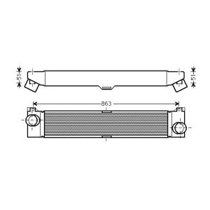 Radiador do ar de sobrealimentação para Citroen Jumper 06-14