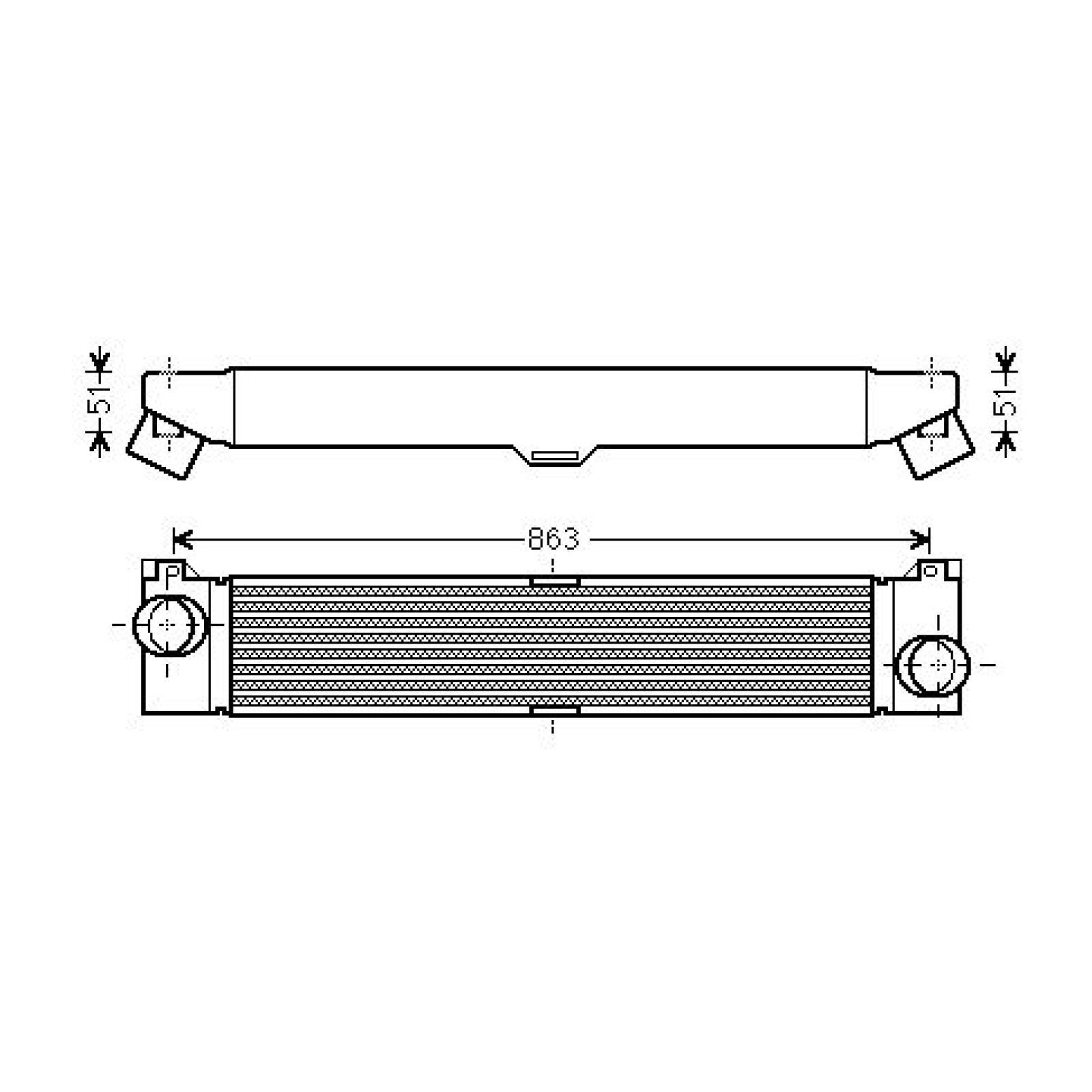 Radiador do ar de sobrealimentação para Fiat Ducato 06-14