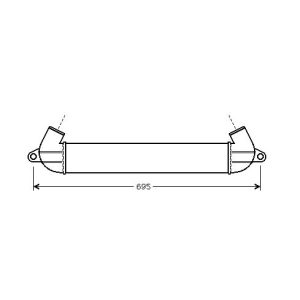 Radiador do ar de sobrealimentação para Fiat Doblo 01-05