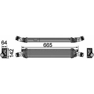 Radiador do ar de sobrealimentação para Audi Q5 08-12