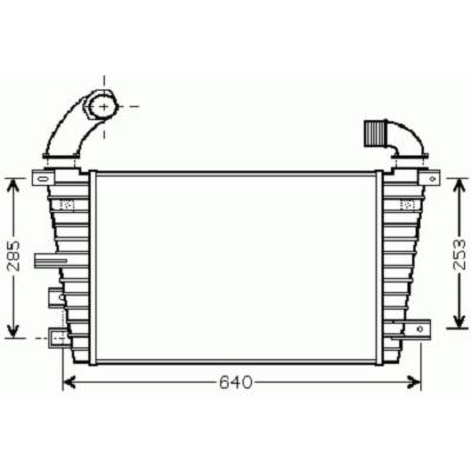 Radiador do ar de sobrealimentação para Opel Astra H 04-09