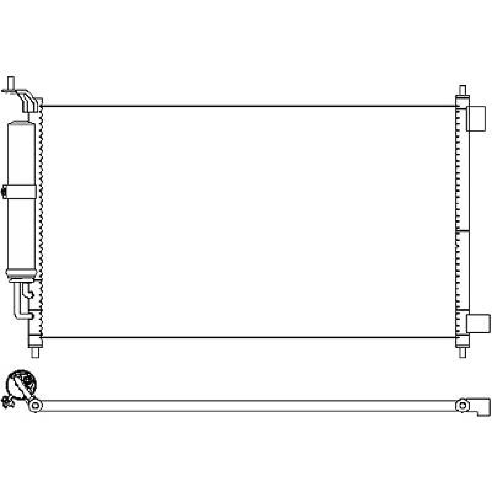 Condensador, ar condicionado para Nissan Juke 10-14