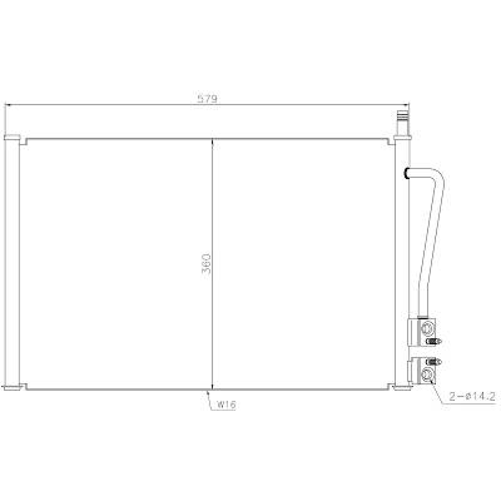Condensador, ar condicionado para Ford Fusion 02-05