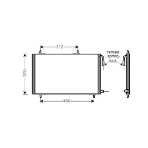 Condensador, ar condicionado para Peugeot 206+Plus 09-13