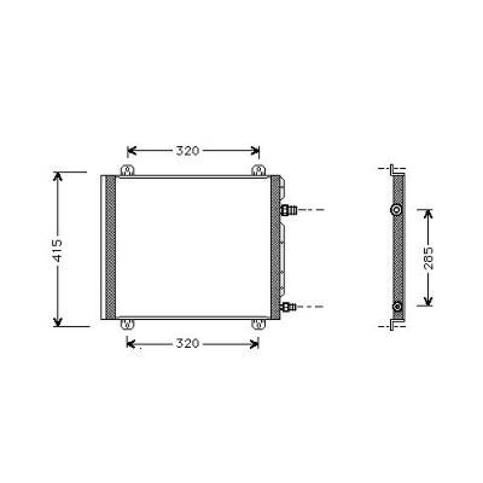 Condensador, ar condicionado para Renault Twingo 93-98