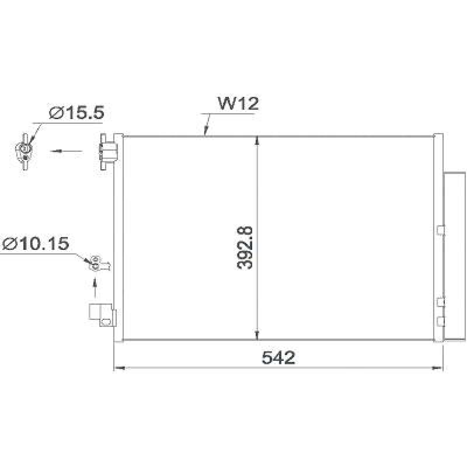 Condensador, ar condicionado para Dacia Sandero Stepway 12-13