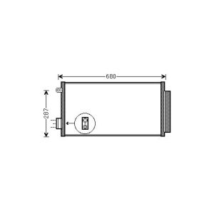 Condensador, ar condicionado para Fiat 500 L 12-17