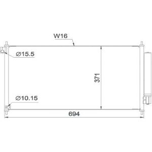 Condensador, ar condicionado para Honda Civic (FK) 12-16