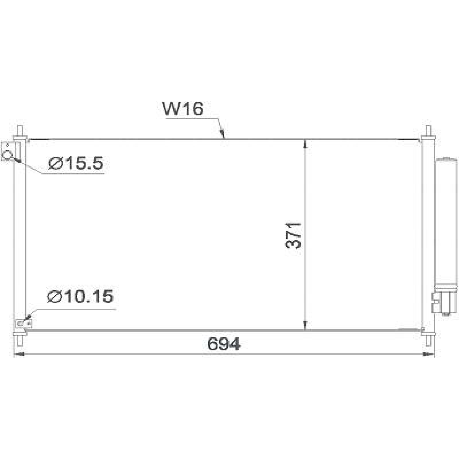 Condensador, ar condicionado para Honda Civic (FK) 12-16