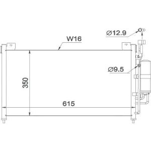 Condensador, ar condicionado para Mazda 2 07-15