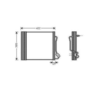Condensador, ar condicionado para Mercedes Smart Coupé/Cabrio 98-06