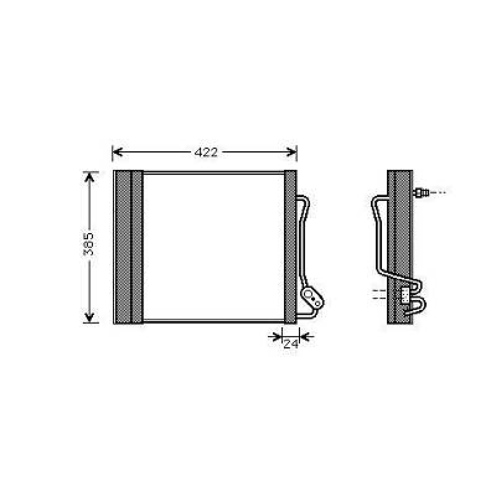 Condensador, ar condicionado para Mercedes Smart Coupé/Cabrio 98-06