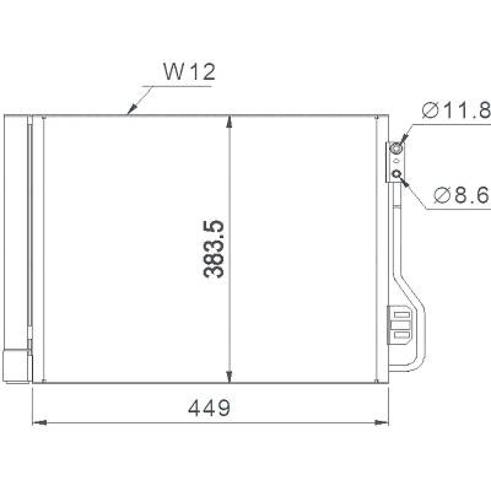Condensador, ar condicionado para Mercedes Smart Coupé/Cabrio 07-14