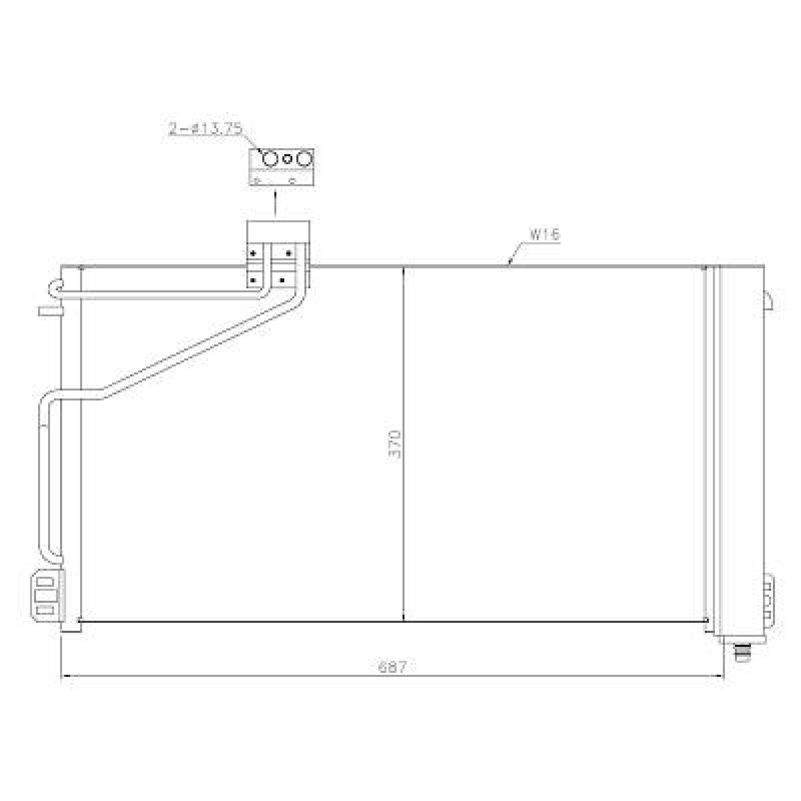 Condensador, ar condicionado para Mercedes Classe C (C180-320)W203 00-04