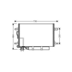Condensador, ar condicionado para Mercedes Classe E E220-500 W211 02-06