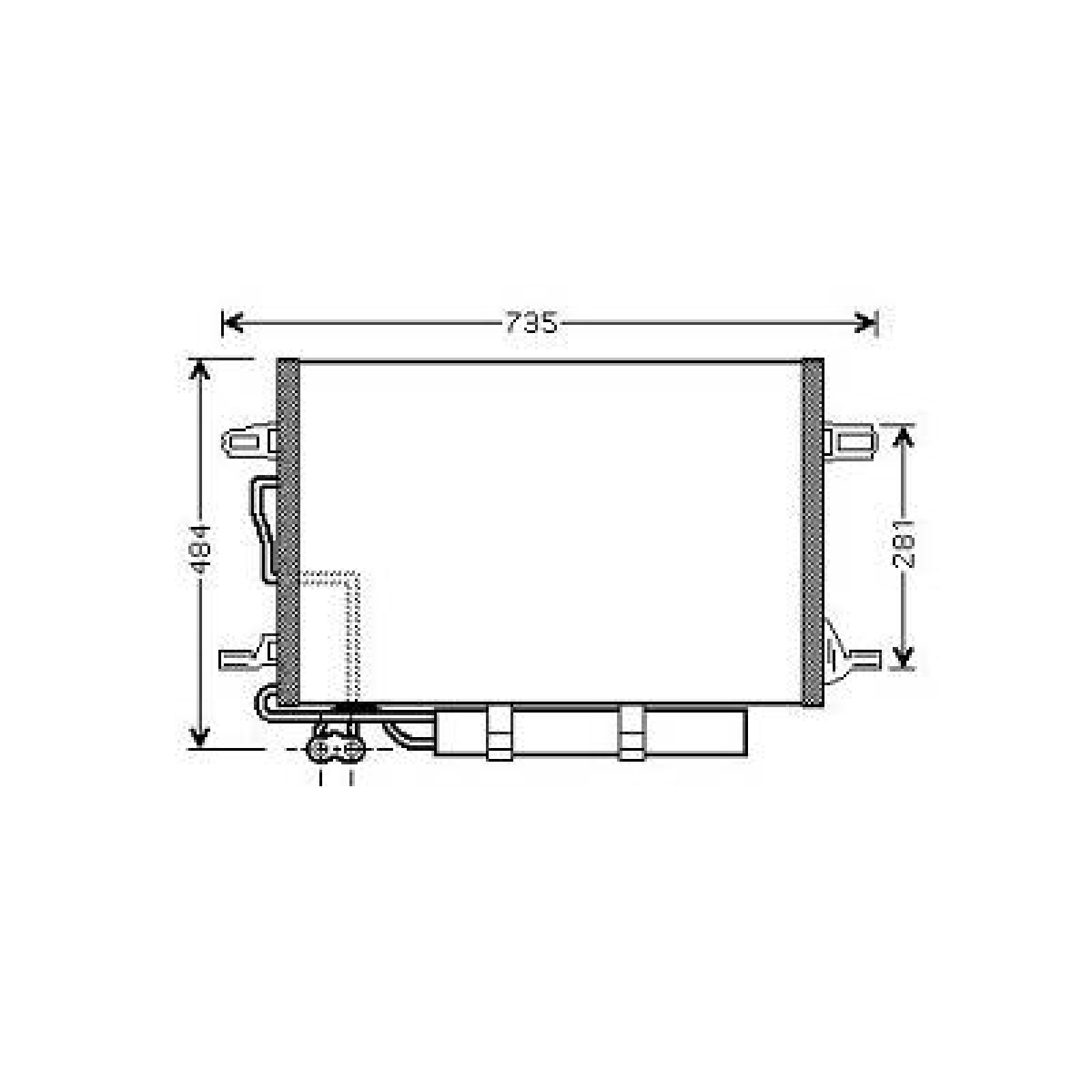 Condensador, ar condicionado para Mercedes Classe E E220-500 W211 06-09