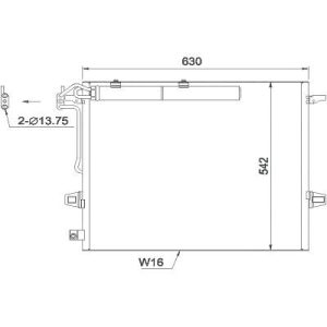Condensador, ar condicionado para Mercedes Classe M (W164) 05-08