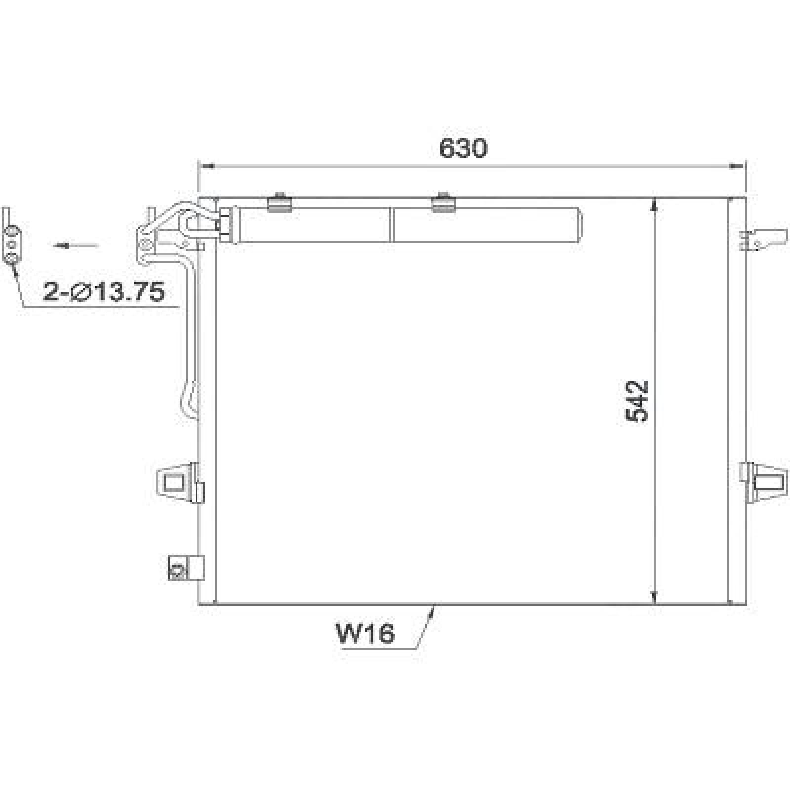 Condensador, ar condicionado para Mercedes Classe M (W164) 05-08