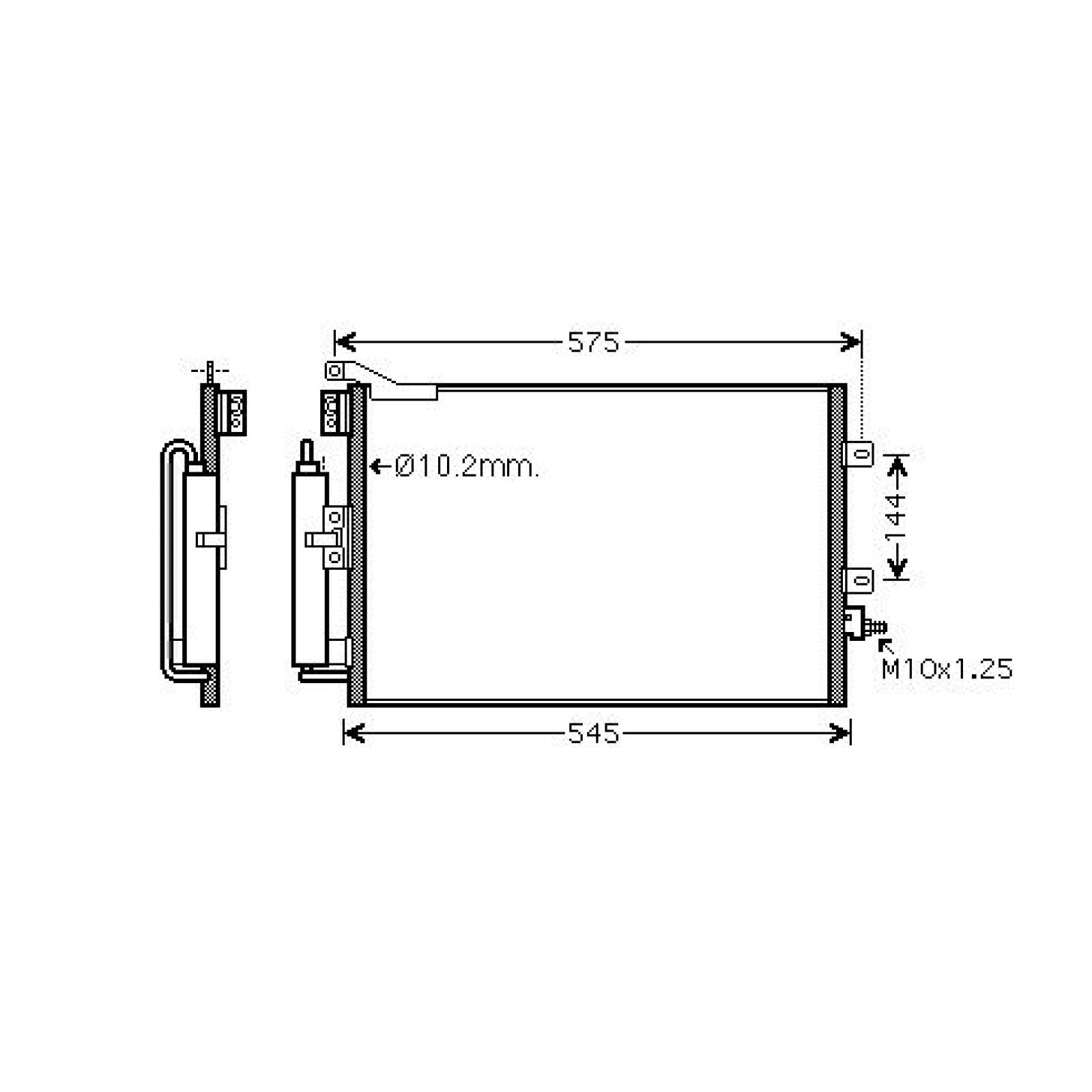 Condensador, ar condicionado para Renault Modus 04-07