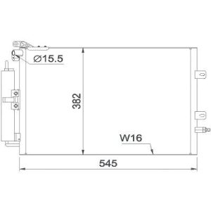 Condensador, ar condicionado para Renault Modus 04-07