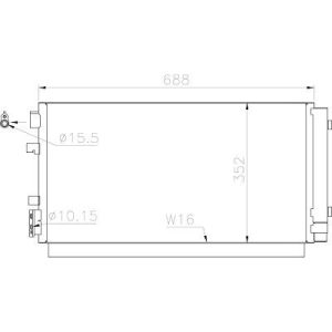 Condensador, ar condicionado para Renault Scenic / Grand Scenic 09->>