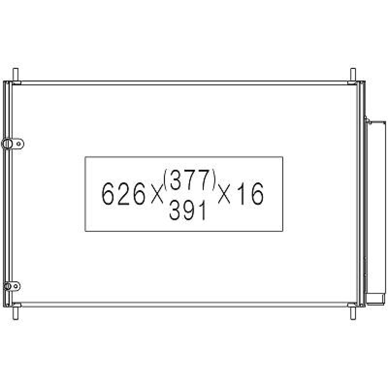 Condensador, ar condicionado para Toyota Auris 10-12