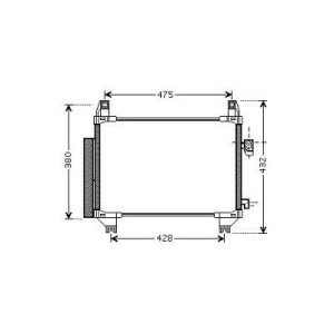 Condensador, ar condicionado para Toyota Yaris 09-11