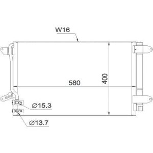 Condensador, ar condicionado para Volkswagen Beetle 11->>