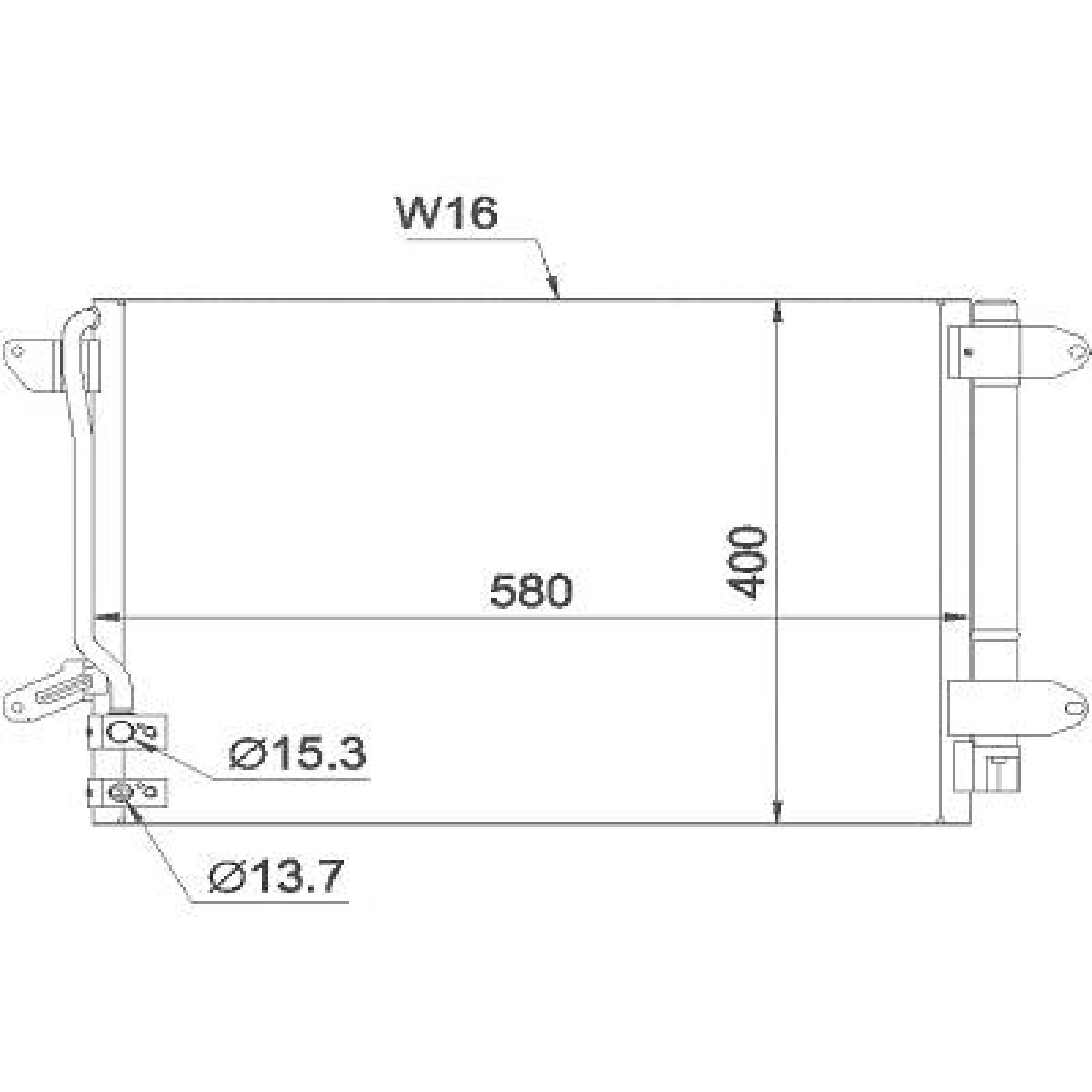 Condensador, ar condicionado para Volkswagen Beetle 11->>