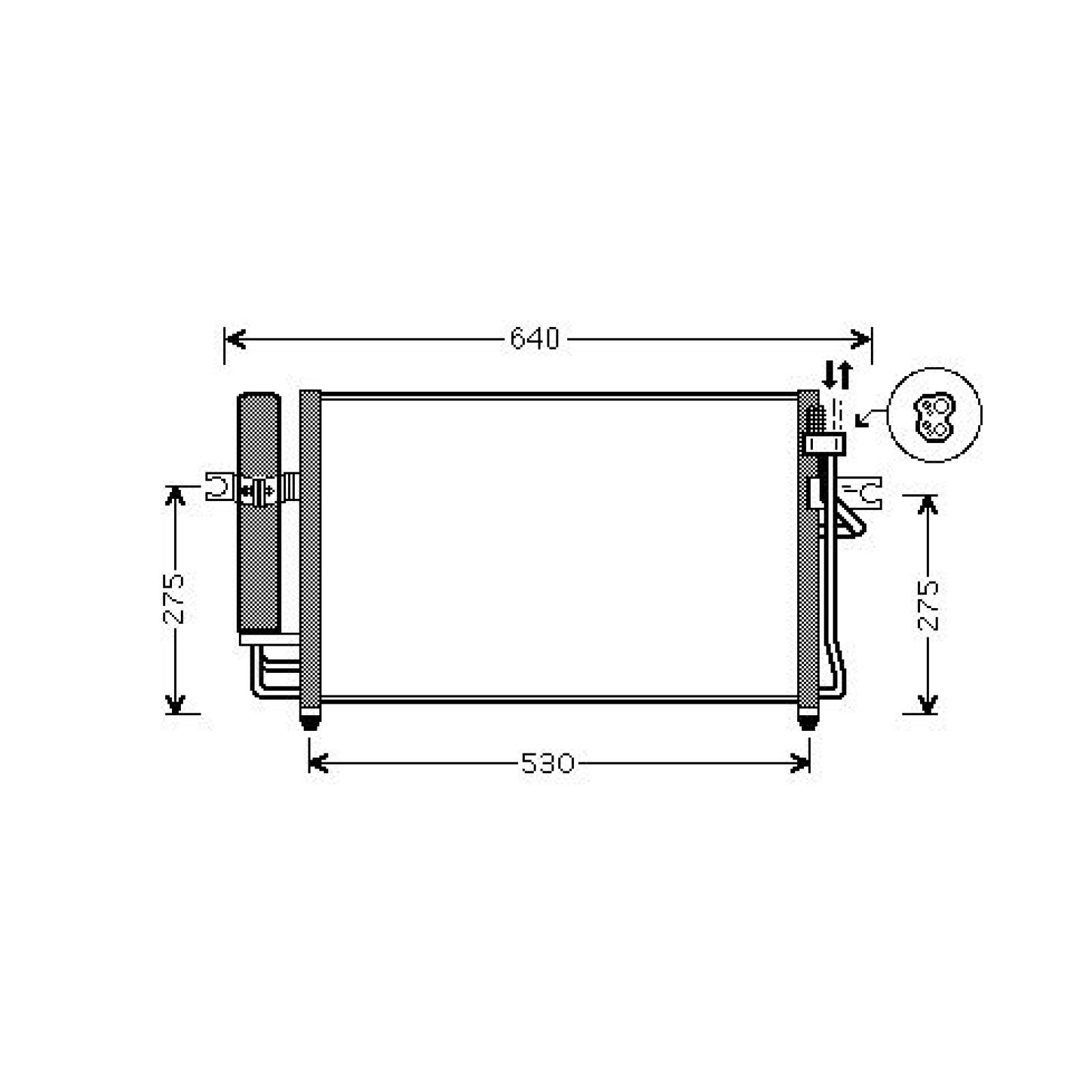 Condensador, ar condicionado para Hyundai Getz 02-05
