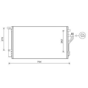 Condensador, ar condicionado para Hyundai IX 35 10-13 + 13->>