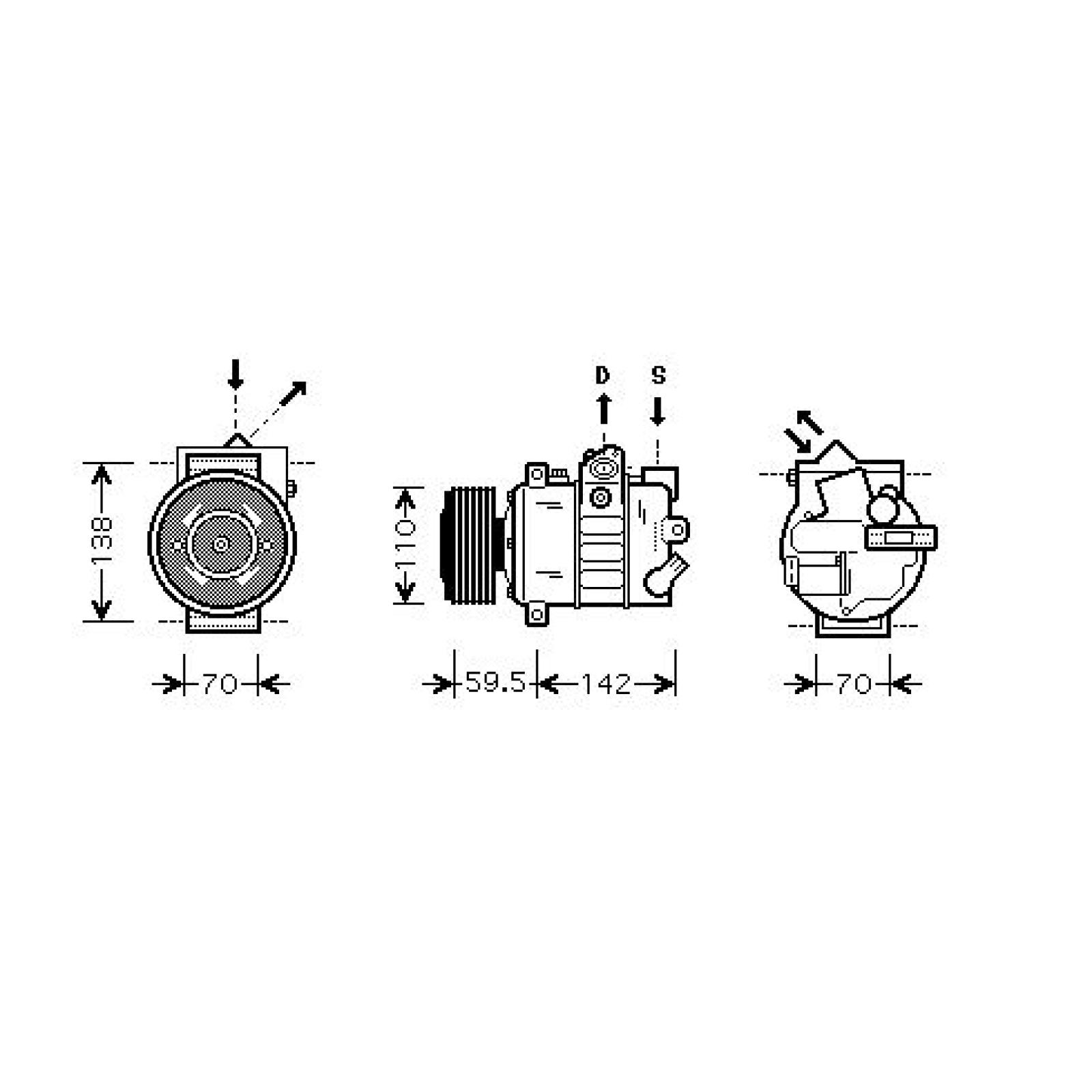 Compressor, ar condicionado para Seat Leon 09-12