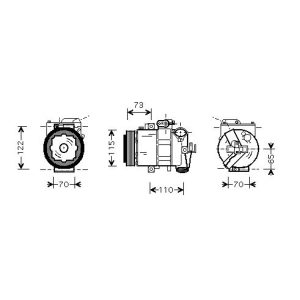 Compressor, ar condicionado para Seat Ibiza/Cordoba 06-08