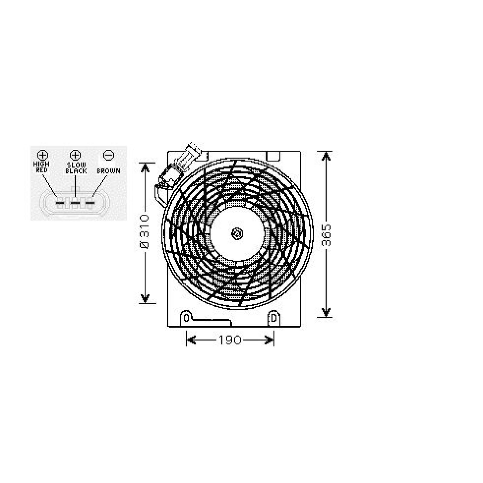 Ventilador, condensador do ar condicionado para Opel Astra G 97-04
