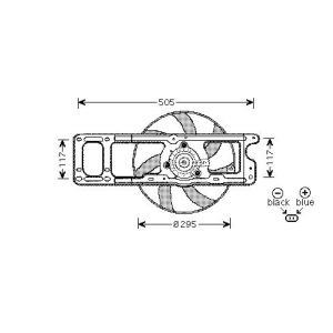 Ventilador, refrigeração do motor para Renault Kangoo 98-03