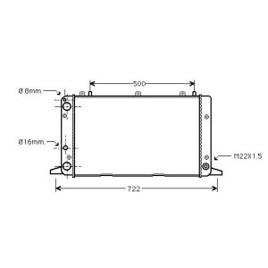 Radiador, arrefecimento do motor para Audi 80/90 (B3) 86-91
