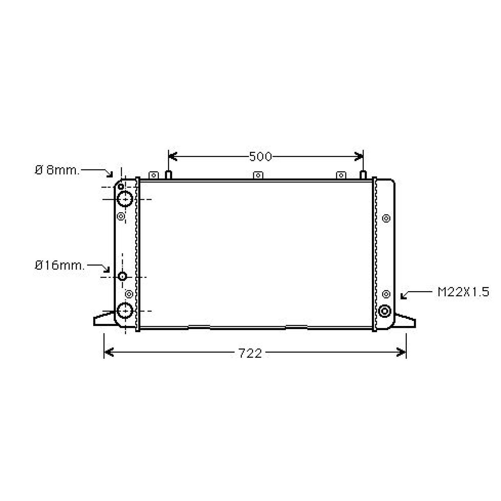 Radiador, arrefecimento do motor para Audi 80/90 (B3) 86-91