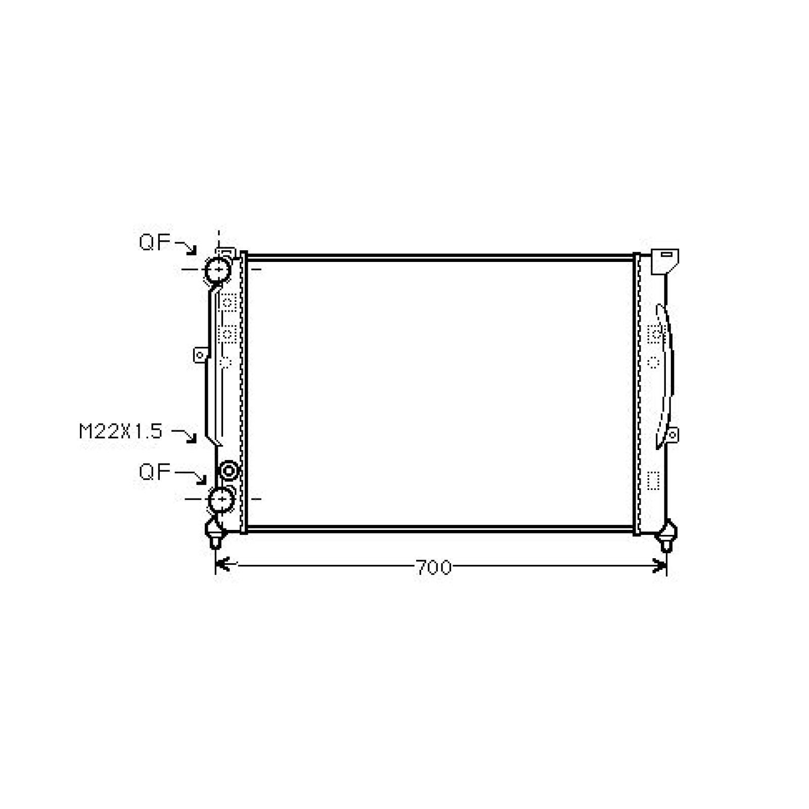 Radiador, arrefecimento do motor para Volkswagen Passat Berlina/Carrinha (Typ3BG) 00-05