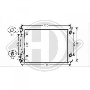 Radiador, arrefecimento do motor para Audi A6 (Typ 4F2/4F5) 04-08