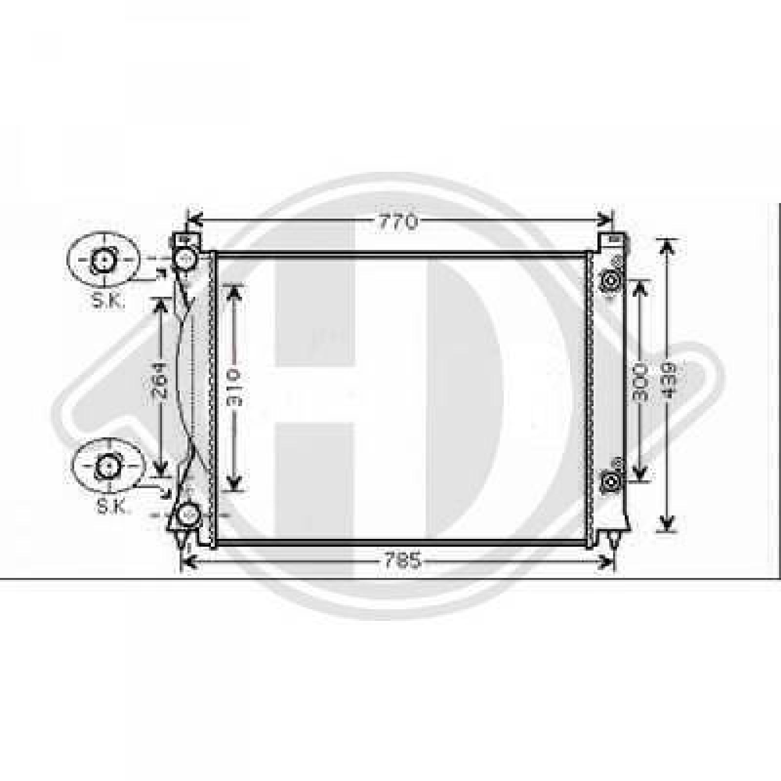 Radiador, arrefecimento do motor para Audi A6 (Typ 4F2) 08-10