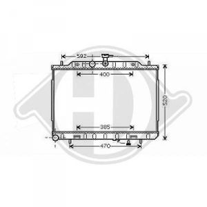 Radiador, arrefecimento do motor para Nissan X-Trail (T31) 07-10
