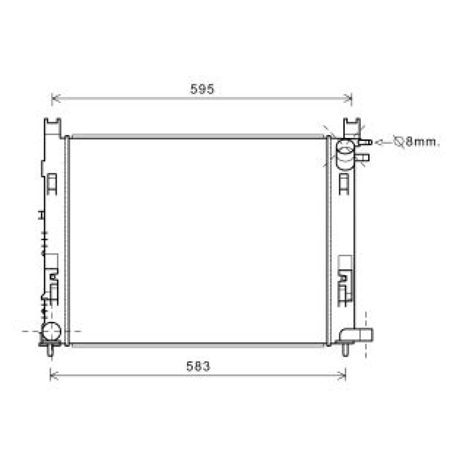 Radiador, arrefecimento do motor para Dacia Sandero Stepway 12-13