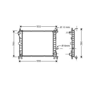 Radiador, arrefecimento do motor para Ford Focus 01-04